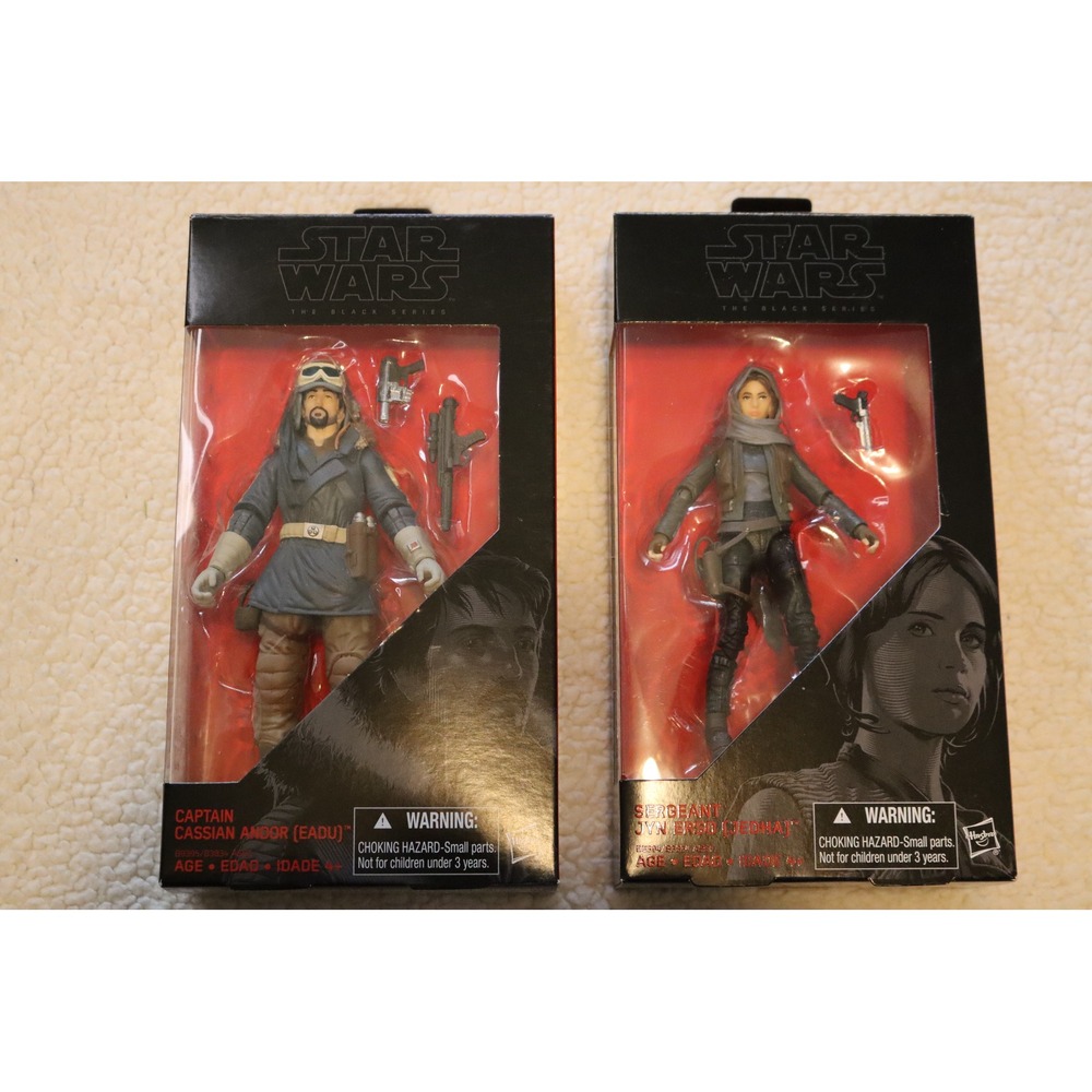 Star Wars Black Series Rogue One Jyn Erso Jedha 22 & Cassian Andor Eadu 23